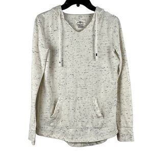 SO Moonbeam Heather Hooded Notchneck Perfect Hoodie Tunic Small